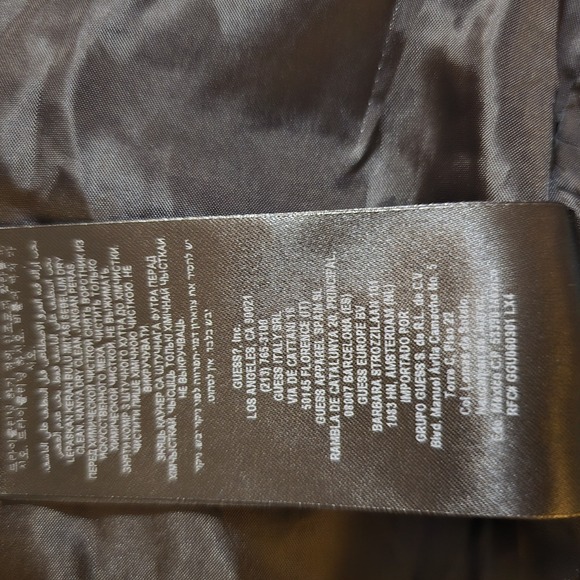 Guess Wool Blend Coat Faux Fur Collar Black Womens LG Blazer Style Cropped - Picture 6 of 7